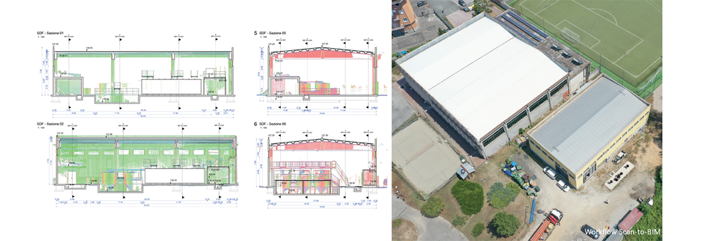 Scheda progetto e render 3D dell'impianto di depurazione.