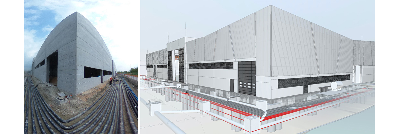 Render 3D dell'impianto di Valorizzazione Carta e Plastica.